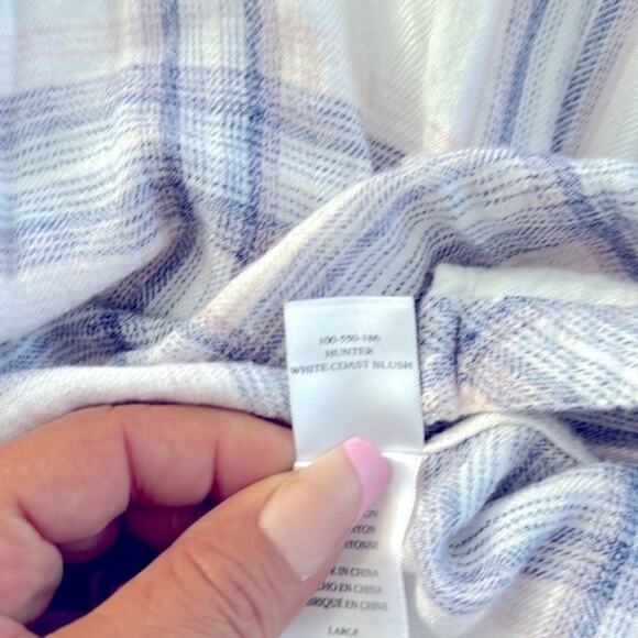 Rails Hunter White Coast Blush Plaid Button Down Shirt - Picture 8 of 8